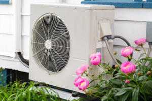 Picture of a heat pump outdoors